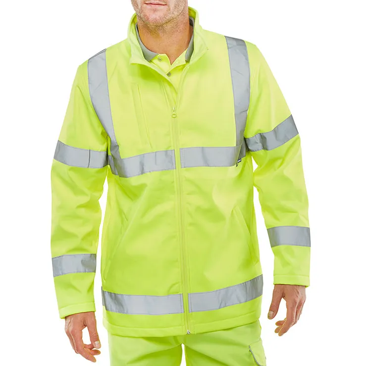 Beeswift Hi-vis Soft Shell Lightweight Jacket — Saturn Yellow